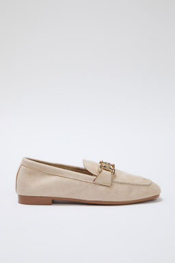 Trendyol Shoes Bej Suet Aksesuar Detayl? Kad?n Loafer Ayakkab? TAKSS25LA00000 - Trendyolmilla фото 14