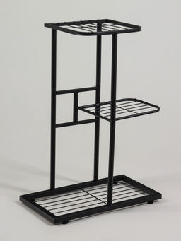 Подставка для цветов Greengo, 3 полки, 43×22×57 см, напольная, металл, чёрная
