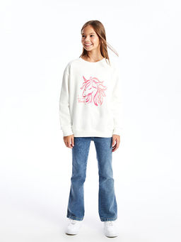 Bisiklet Yaka K?z ?ocuk Sweatshirt - Waikiki фото 4