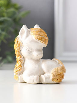 Фигурка Пони с косой, 6.5?6?4 см, перламутр