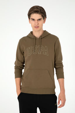 Мужской базовый свитшот цвета хаки Неожиданная скидка в корзине - U.s. polo assn фото 3