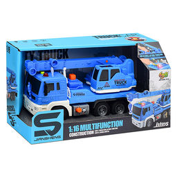 Машина "Кран" 1:16 (свет, звук) в коробке (цвет синий)