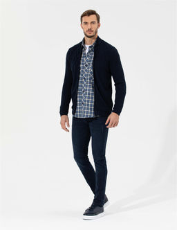 Lacivert Slim Fit Fermuarl_ Triko H_rka - Pierre cardin фото 4