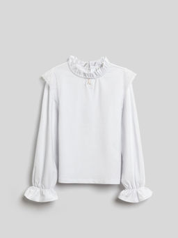 ACOOLA / Блузка детская для девочек Kolett белый  фото 3