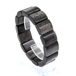 Браслет мужской из обсидиана радужного, прямоугольник 20*15мм