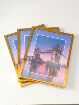 Набор фоторамок для фото 30×40 см Lumo, 3 шт., (пластиковый экран), золото