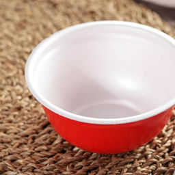 Цена за 480 шт. Контейнер - тарелка одноразовый, 500 мл, суповой, пластик, красный