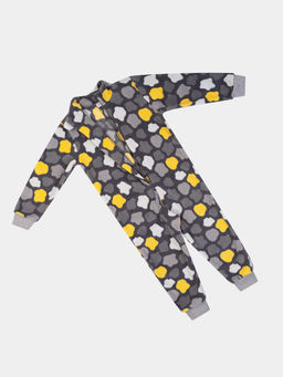 Комбинезон детский флисовый серый разводы