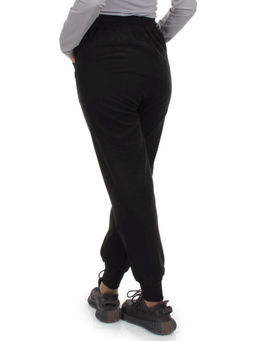 MC903-1 BLACK Брюки спортивные женские (100% хлопок) - Фабричный китай фото 5