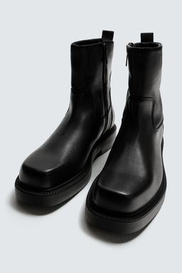 LIMITED EDITION CHUNKY LEATHER BOOTS - Zara фото 2