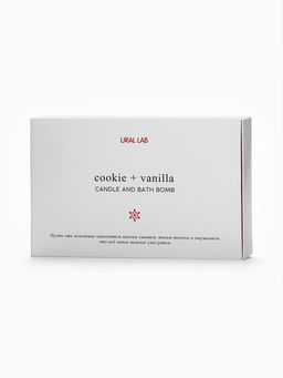 Подарочный набор новогодний: бомбочка снежинка и фигурная свеча пряня, URAL LAB