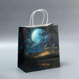 Цена за 2 шт. Пакет подарочный крафтовый Рамадан, 22 х 25 х 12 см - Доступные радости фото 5