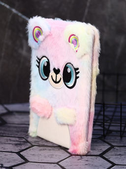 Блокнот плюшевый Happy mouse, rainbow, 21 х 15 см, плотность 80 гр.