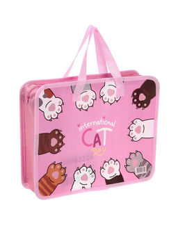 Папка с ручками «Лапки», А4, пластиковая, 70 мм, 322×256 мм