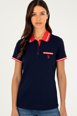 Футболка U.S. Polo Assn хлопок с эластаном тёмно-синяя  фото 10