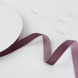 Лента бархатная, 15 мм, 181 м, сиреневая №199