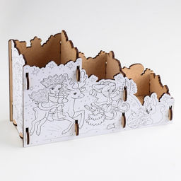 Органайзер-раскраска новогодний для канцтоваров «Зимние забавы», 23×9×14 см