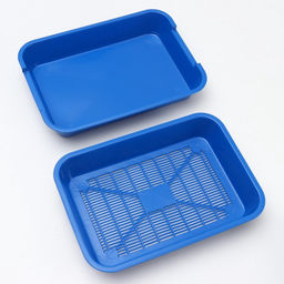 Туалет средний с сеткой 36×26×6.5 см, синий/черничный