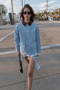 PUFFER JACKET WITH CONTRAST COLLAR - Zara фото 18