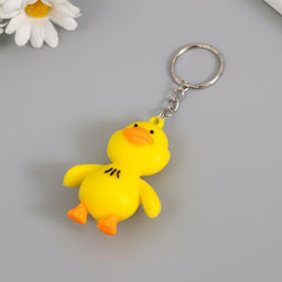 Цена за 12 шт. Брелок для ключей на кольце «Утёнок», резина, 2.2×4×5 см
