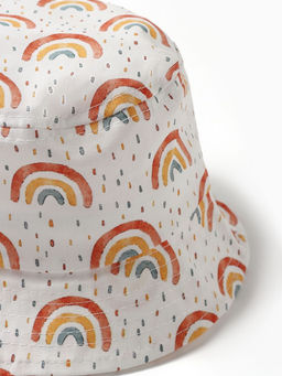 Панама детская KAFTAN «Радуга», белая, размер 52-54