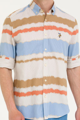 Мужская синяя рубашка с длинным рукавом - U.s. polo assn фото 20