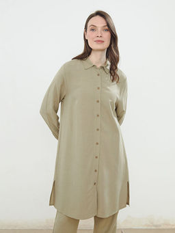 Keten Kar???ml? Kad?n G?mlek Tunik