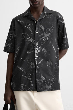 ABSTRACT PRINT STRETCH SHIRT - Zara фото 6