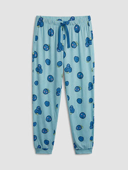 Bisiklet Yaka Desenli Kad?n Pijama Tak?m?