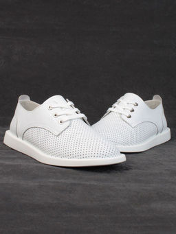 03-D7HY1-1 WHITE Полуботинки женские (натуральная кожа) - Фабричный китай фото 13