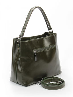 LACCOMA сумка Y2316-3-зеленый натуральная кожа полиэстер  фото 5