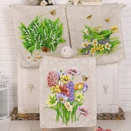 К-т полотенец Аромат 50*60 см. - 3 шт. рогожка хлопок 100% - Лен поволжья фото 3