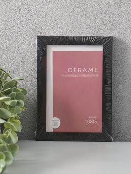 Фоторамка для фото 10×15 см Oframe, пластик, чёрный, (пластиковый экран)