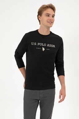 Erkek Regular Fit Bisiklet Yaka Siyah _nce Basic Sweatshirt Sepette S_rpriz _ndirim - U.s. polo assn фото 3