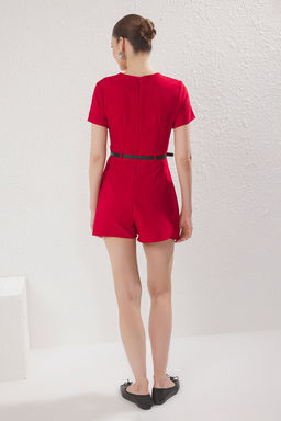 TRENDYOLMILLA Siyah Kemerli Mini Tulum TWOSS24TU00049  фото 5