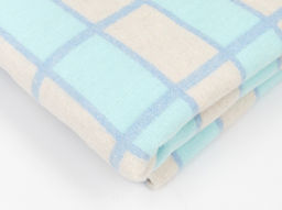 Одеяло байковое 80% 140*205 клетка цв. беж-гол-син (ВВТ)