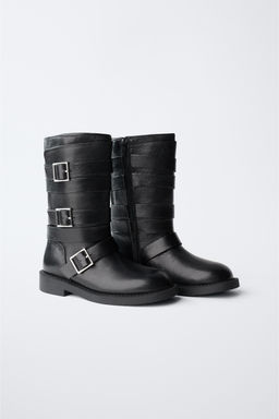 BUCKLED LEATHER BOOTS - Zara фото 11