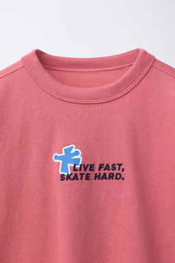 CAMISETA ESTAMPADO LOGO / Rosa pastel - Zara фото 5