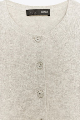 BASIC 100% WOOL KNIT CARDIGAN - Zara фото 10