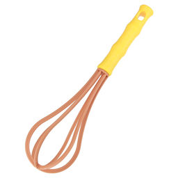 Венчик для тефлоновой посуды пластмассовый "Фестиваль" 30х7х7см, цвет - желто-карамельный (Китай)