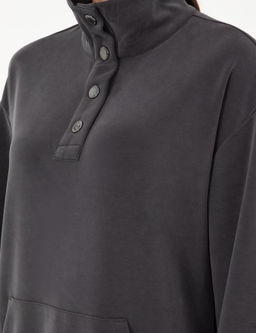 Antrasit Oversize Modal Kuma_ Sweatshirt - Pierre cardin фото 7