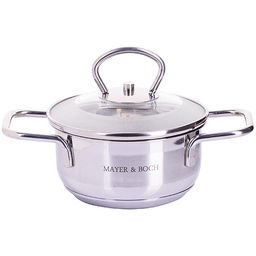 25404 Кастрюля с крышкой 0,6 л нерж/сталь МВ (х8) - Mayer&boch фото 2