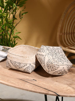 Корзинка плетёная «Бонтанг», 19×19×14 см, бамбук, светлая