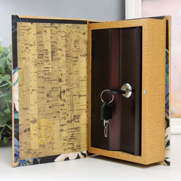 Шкатулка книга - сейф «Дикие джунгли», дерево, искусственная кожа, 21×13×5 см