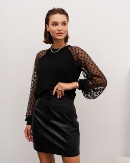 Свитшот с кружевным рукавом реглан 71.6.20 - Elena sorti фото 6