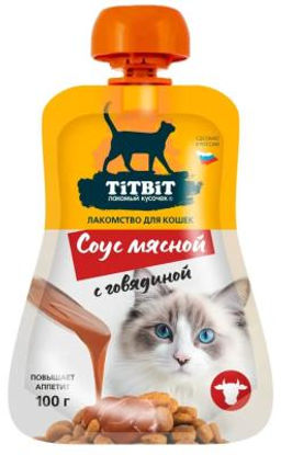 Титбит Соус мясной с говядиной для КОШЕК 100 г 1/12