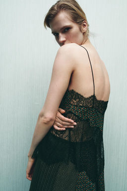 ASYMMETRIC 100% VISCOSE PRINTED LACE TOP - Zara фото 12