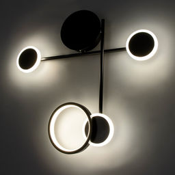 Бра «Крампл» LED 24 Вт 3000К черный 47×47×6.5 см