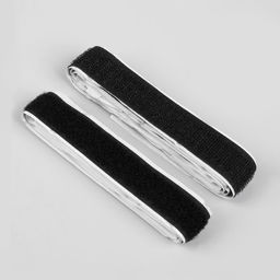 Цена за 2 шт. Липучка на клеевой основе, 20 мм 100 5 см, цвет чёрный - Арт узор фото 2