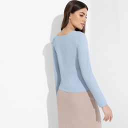 Блуза Аппетитные формы (небесный свет, с поясом) - Charutti фото 5